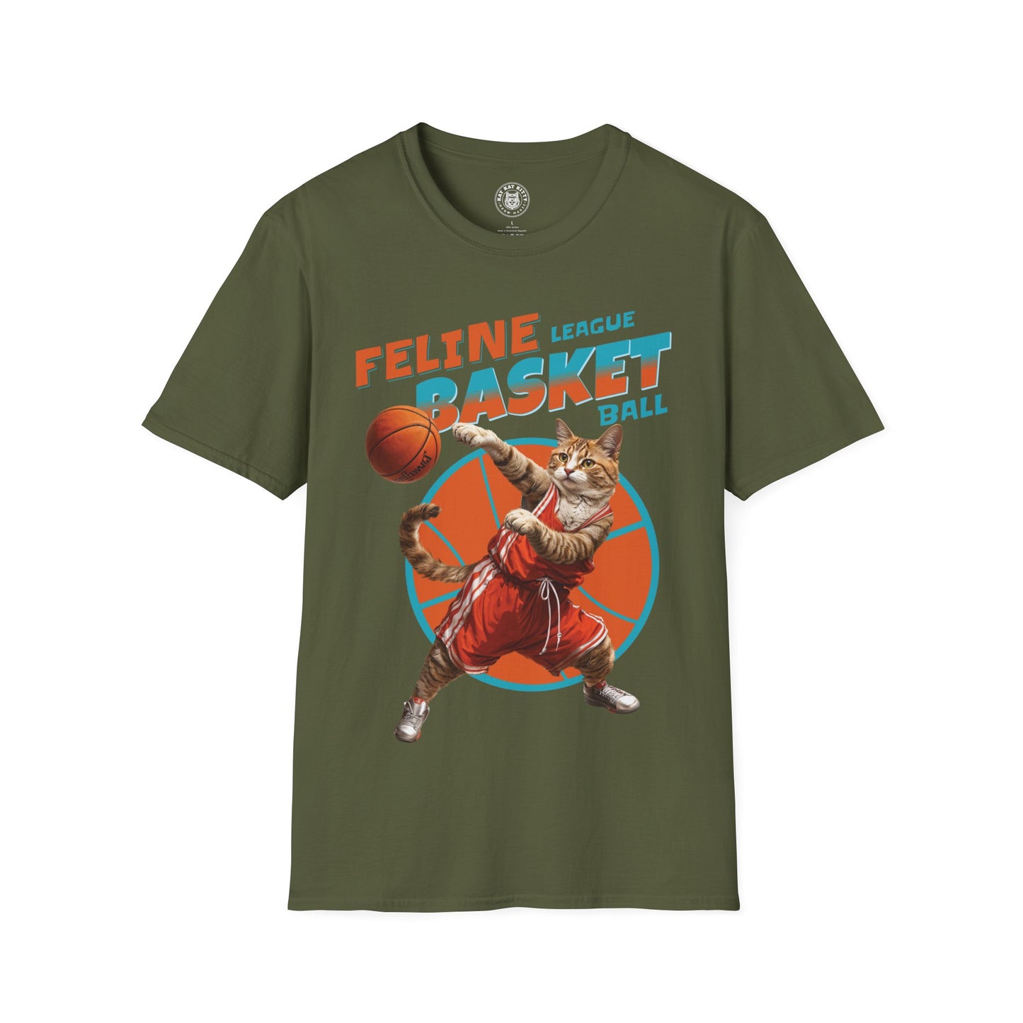 Feline Basketball - Unisex Cat Graphic Tees | Graphic T Shirts