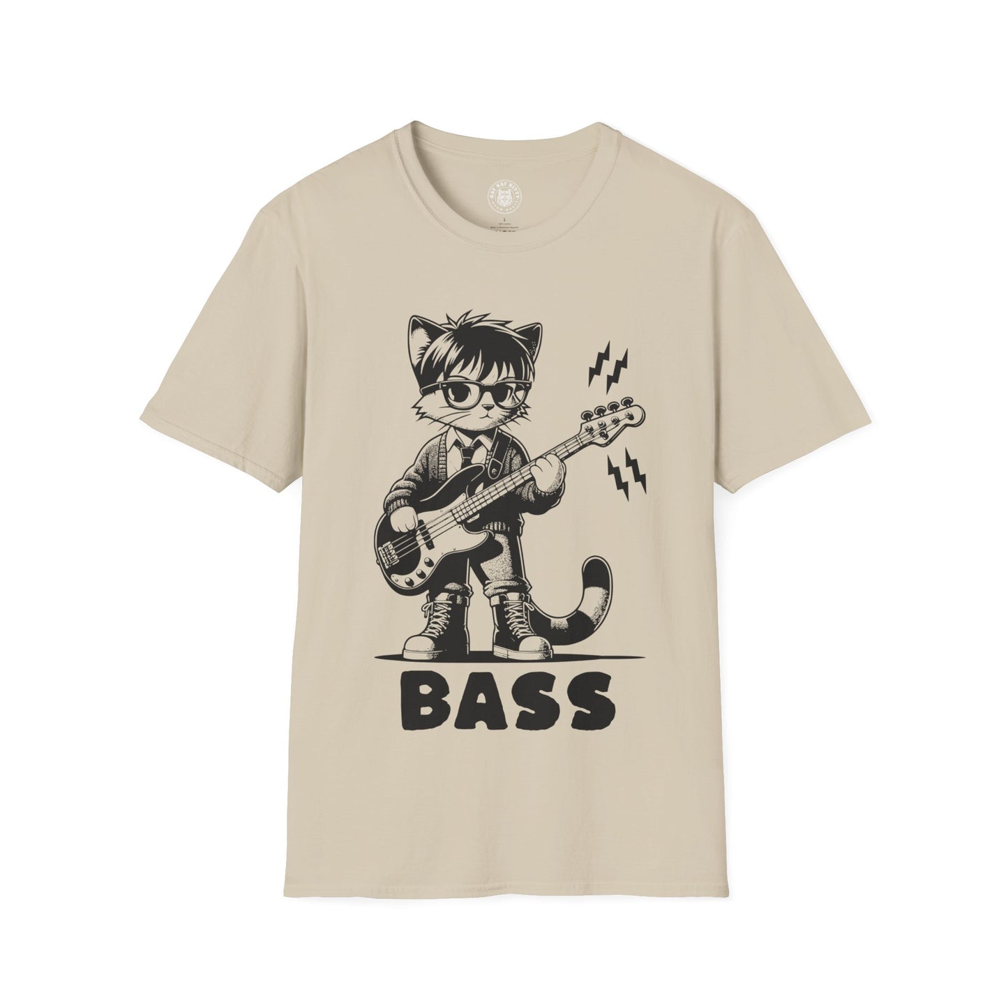 Bass Cat - Unisex Cat Graphic Tees | Graphic T Shirts