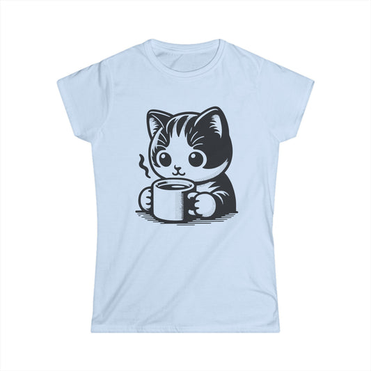 Coffee Cat - Women's Cat Graphic Tees | Graphic T Shirts