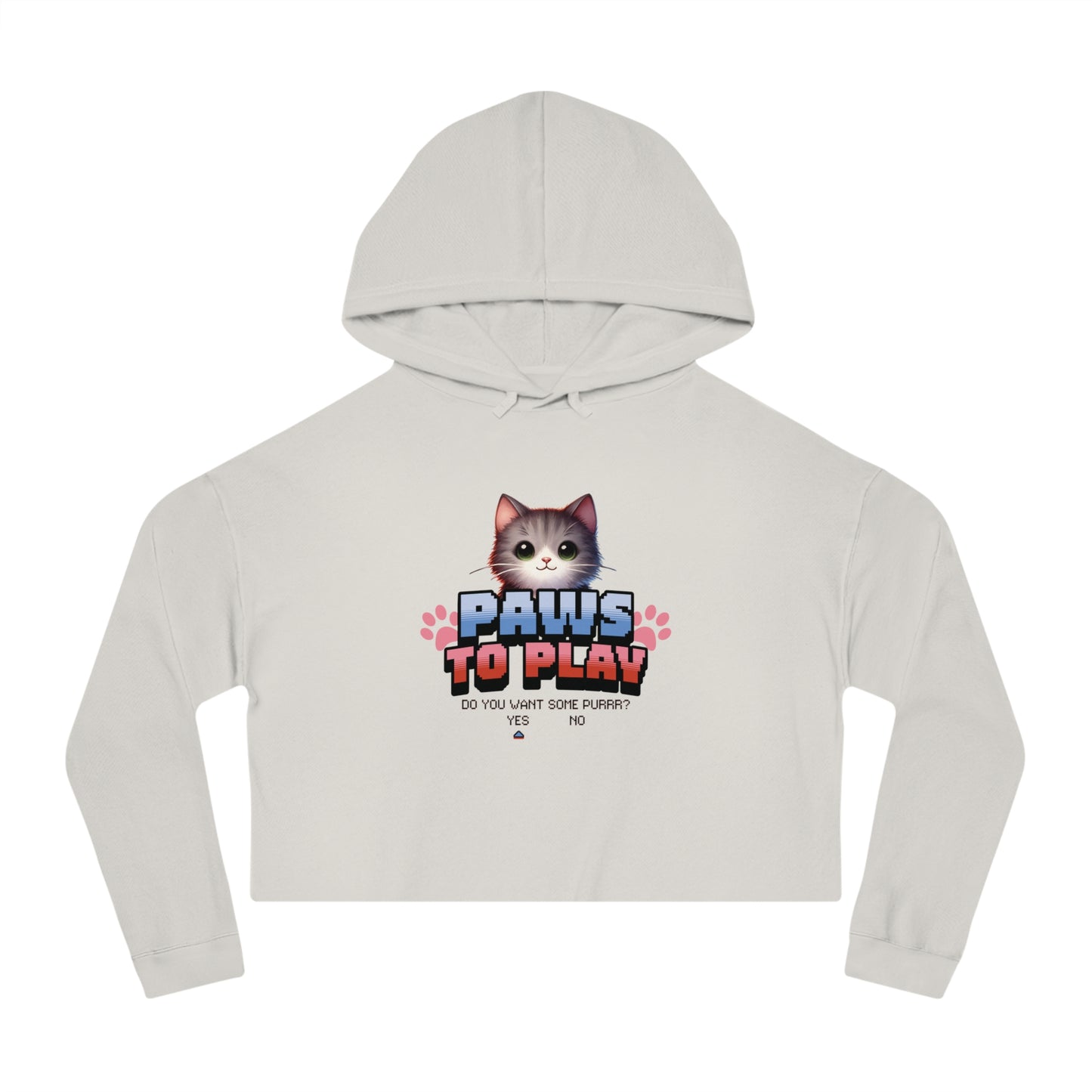 Gamer Cat - Women’s Cropped Hooded Sweatshirt