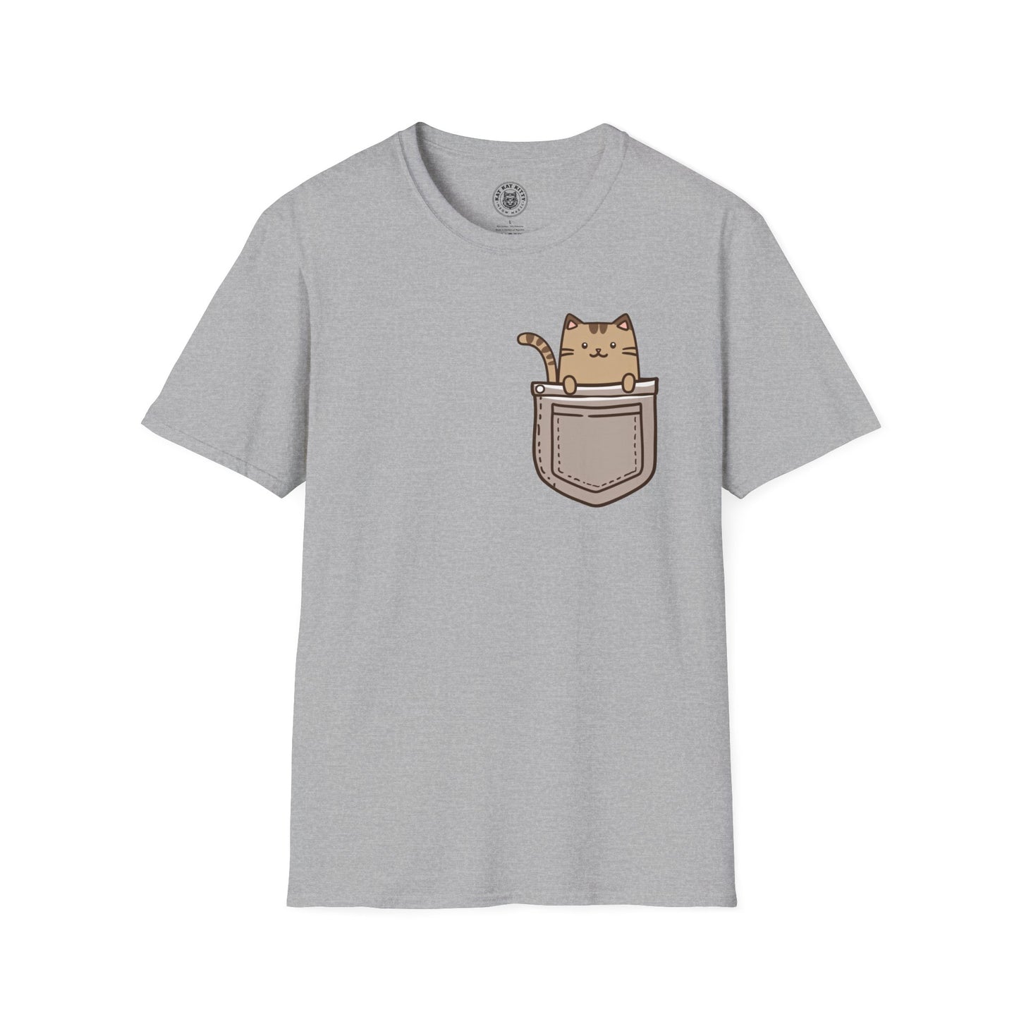 Cat In Pocket 2 - Unisex Cat Graphic Tees | Graphic T Shirts