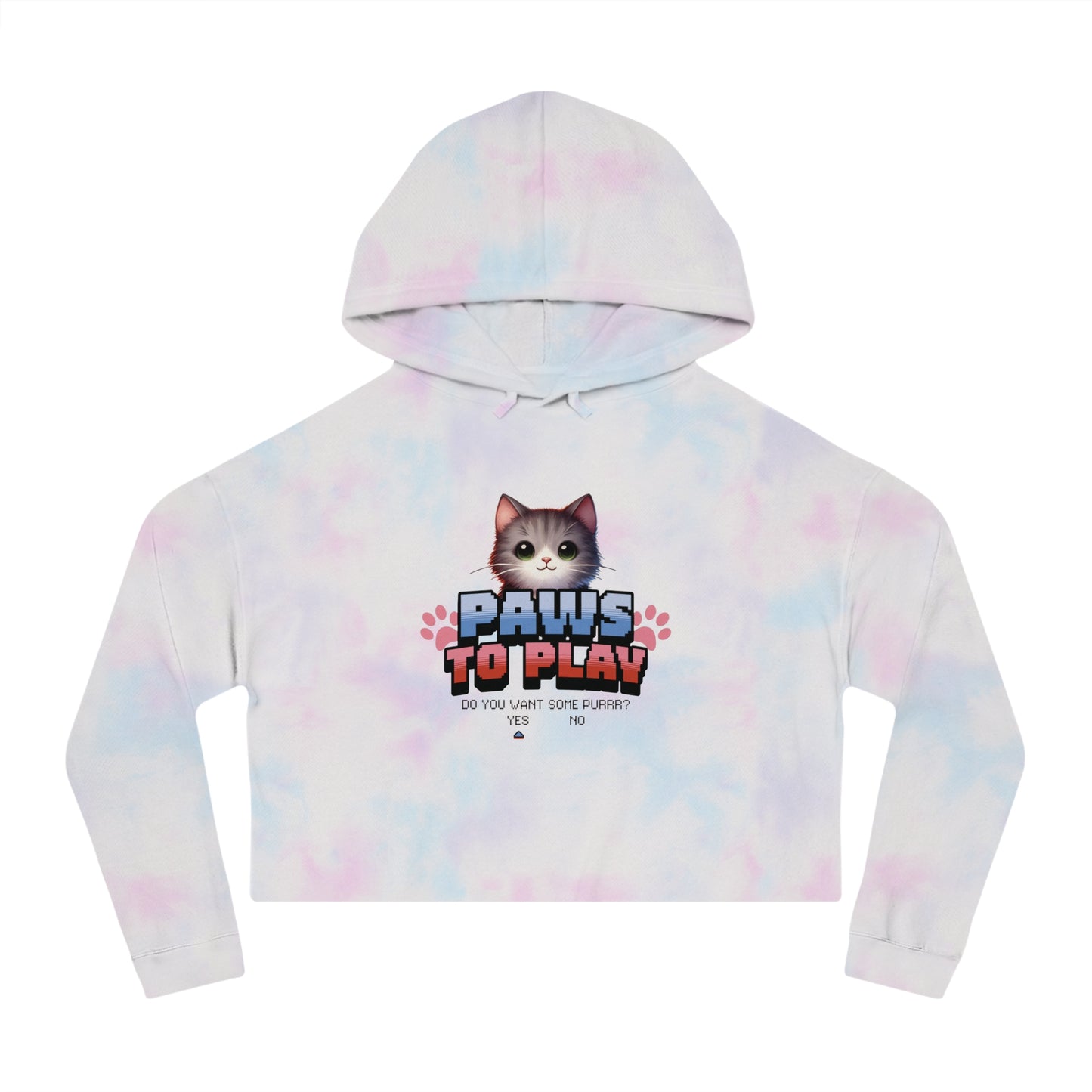 Gamer Cat - Women’s Cropped Hooded Sweatshirt