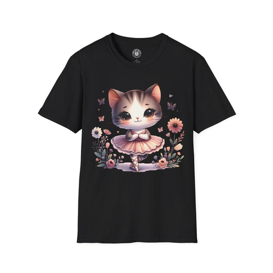 Cute Ballet Cat - Unisex Cat Graphic Tees | Graphic T Shirts