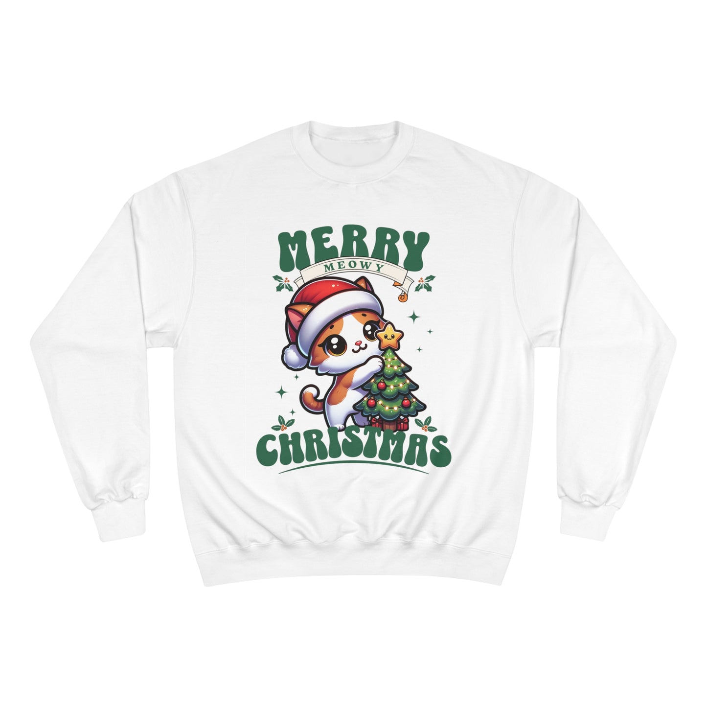 Merry Meowy Christmas - Champion® Cat Sweatshirt