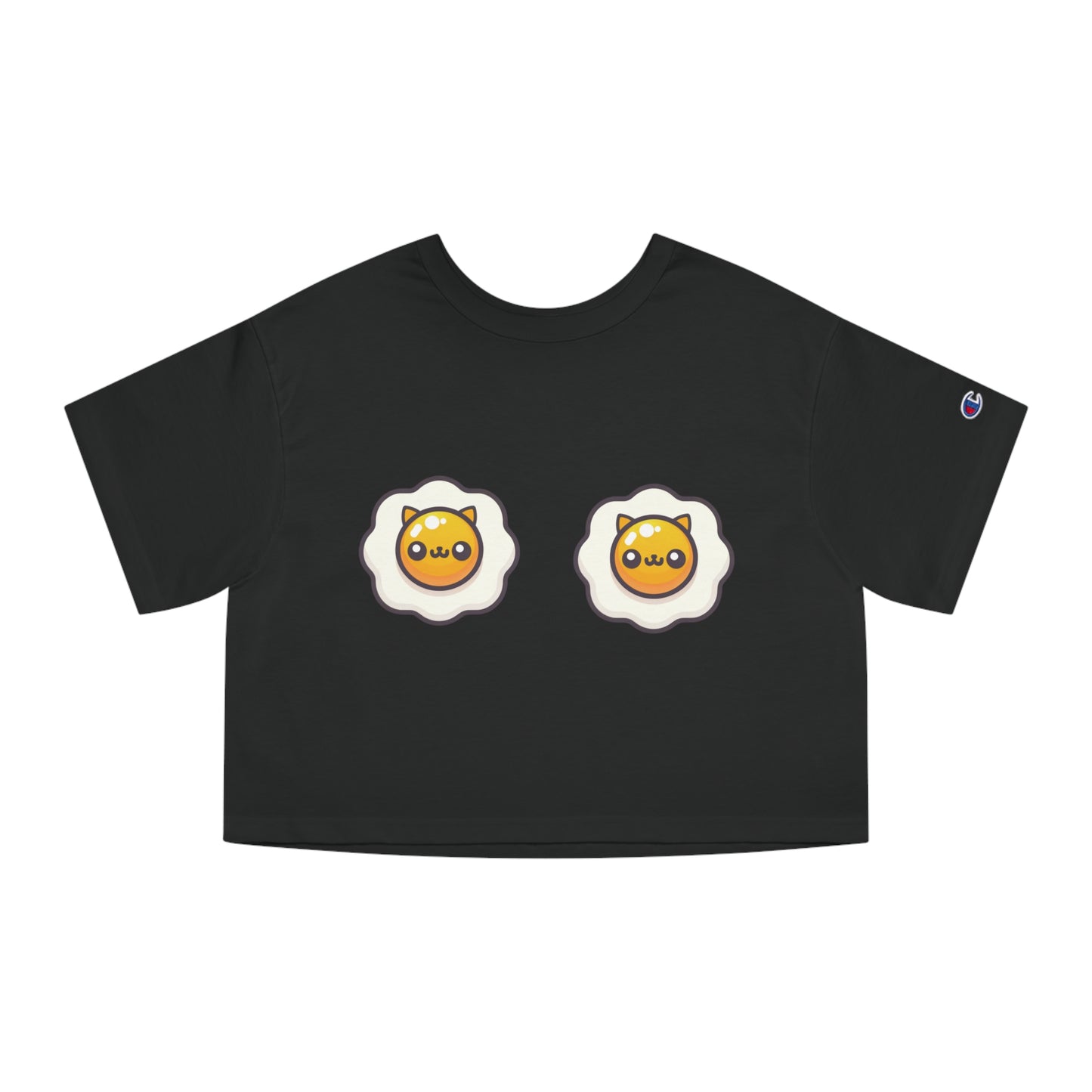 Sunny Side Cat Tiddies - Champion® Women's Heritage Cropped T-Shirt