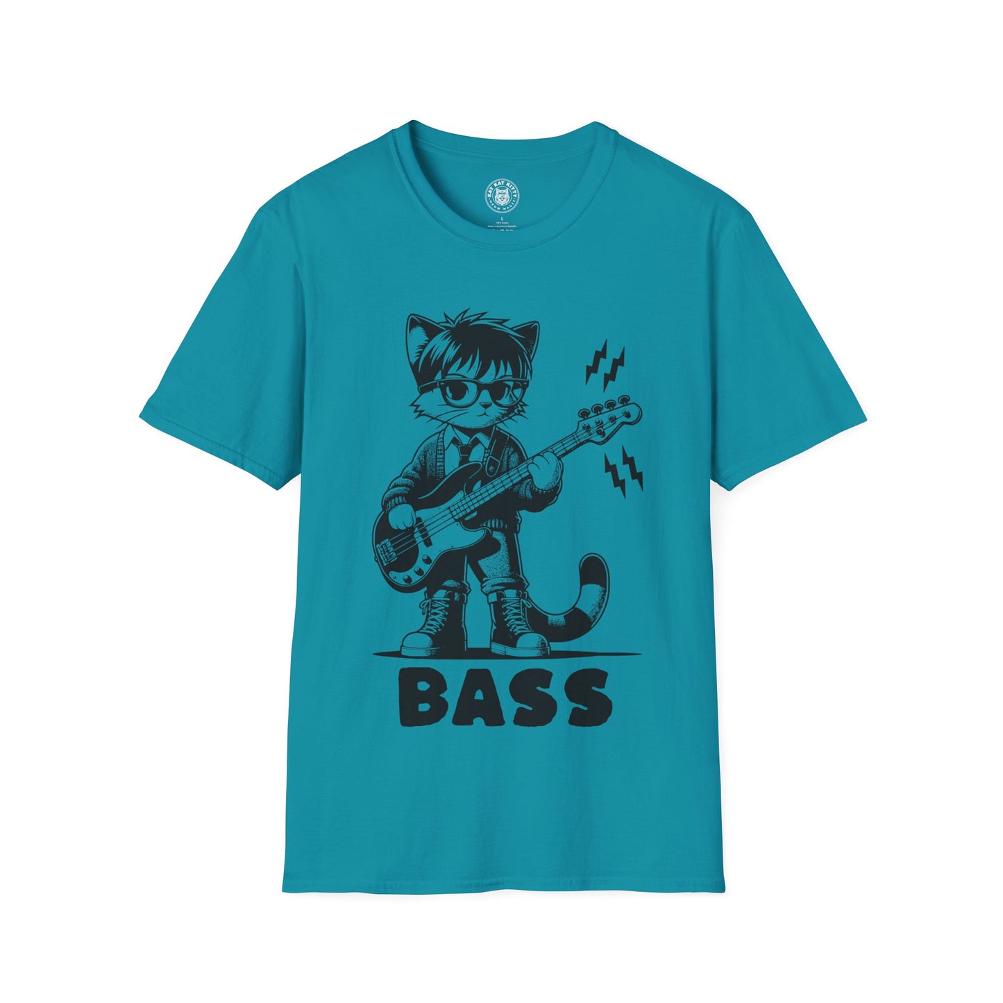 Bass Cat - Unisex Cat Graphic Tees | Graphic T Shirts