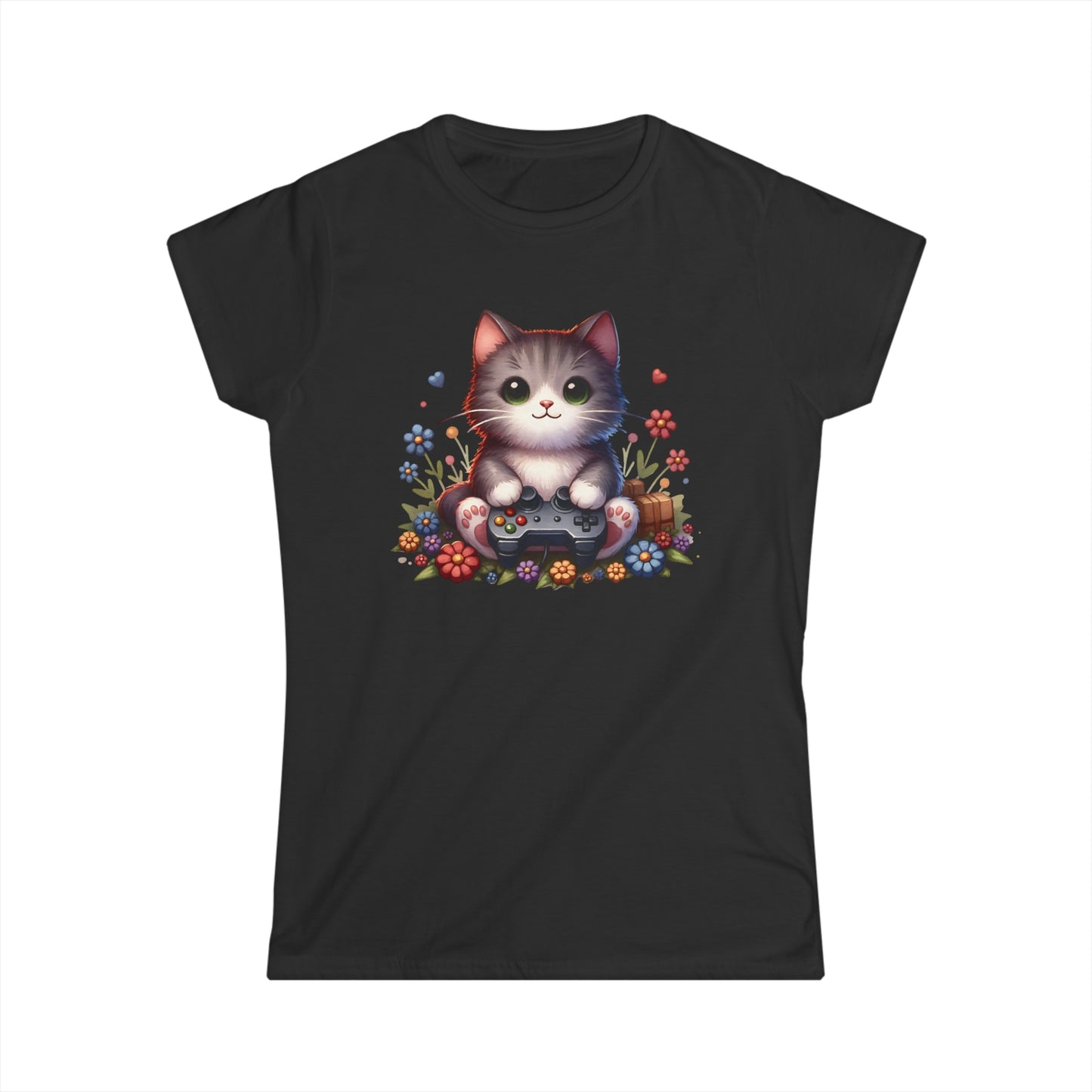 Gamer Cat - Women's Cat Graphic Tees | Graphic T Shirts