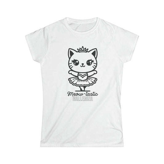 Meow-tastic Ballerina - Women's Cat Graphic Tees | Graphic T Shirts