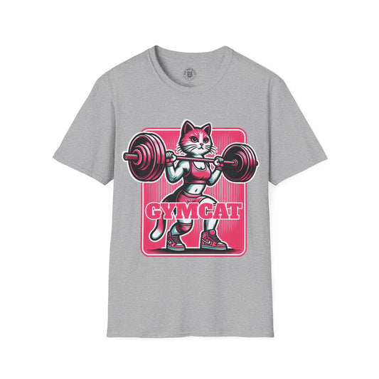 Gymcat Pink Cat - Unisex Cat Graphic Tees | Graphic T Shirts