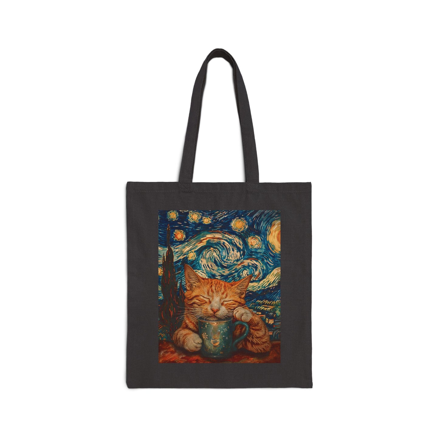 The Starry Night Cat - Cat Tote Bag