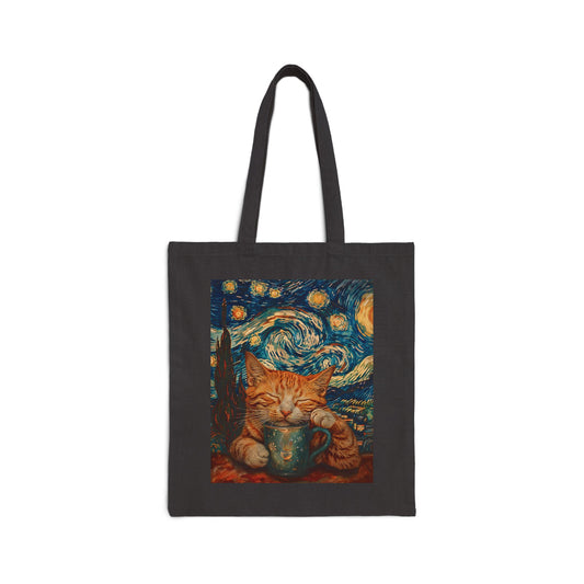 The Starry Night Cat - Cat Tote Bag