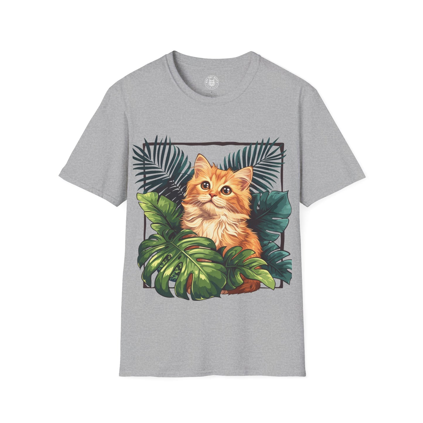 Monsteras And  Cat - Unisex Cat Graphic Tees | Graphic T Shirts