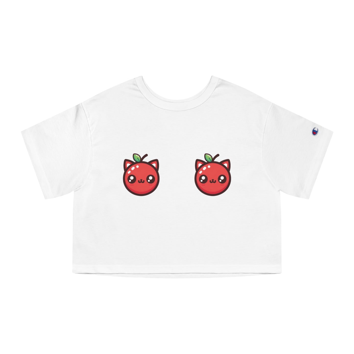 Cherries Cat Tiddies - Champion® Women's Heritage Cropped T-Shirt