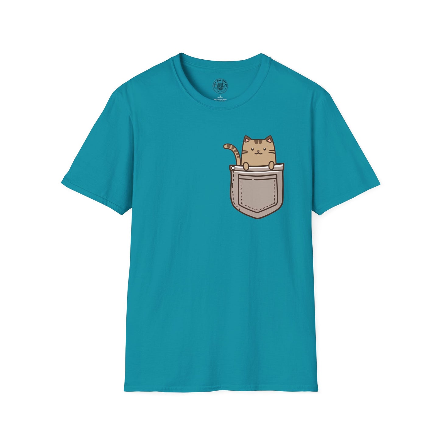 Cat In Pocket 2 - Unisex Cat Graphic Tees | Graphic T Shirts