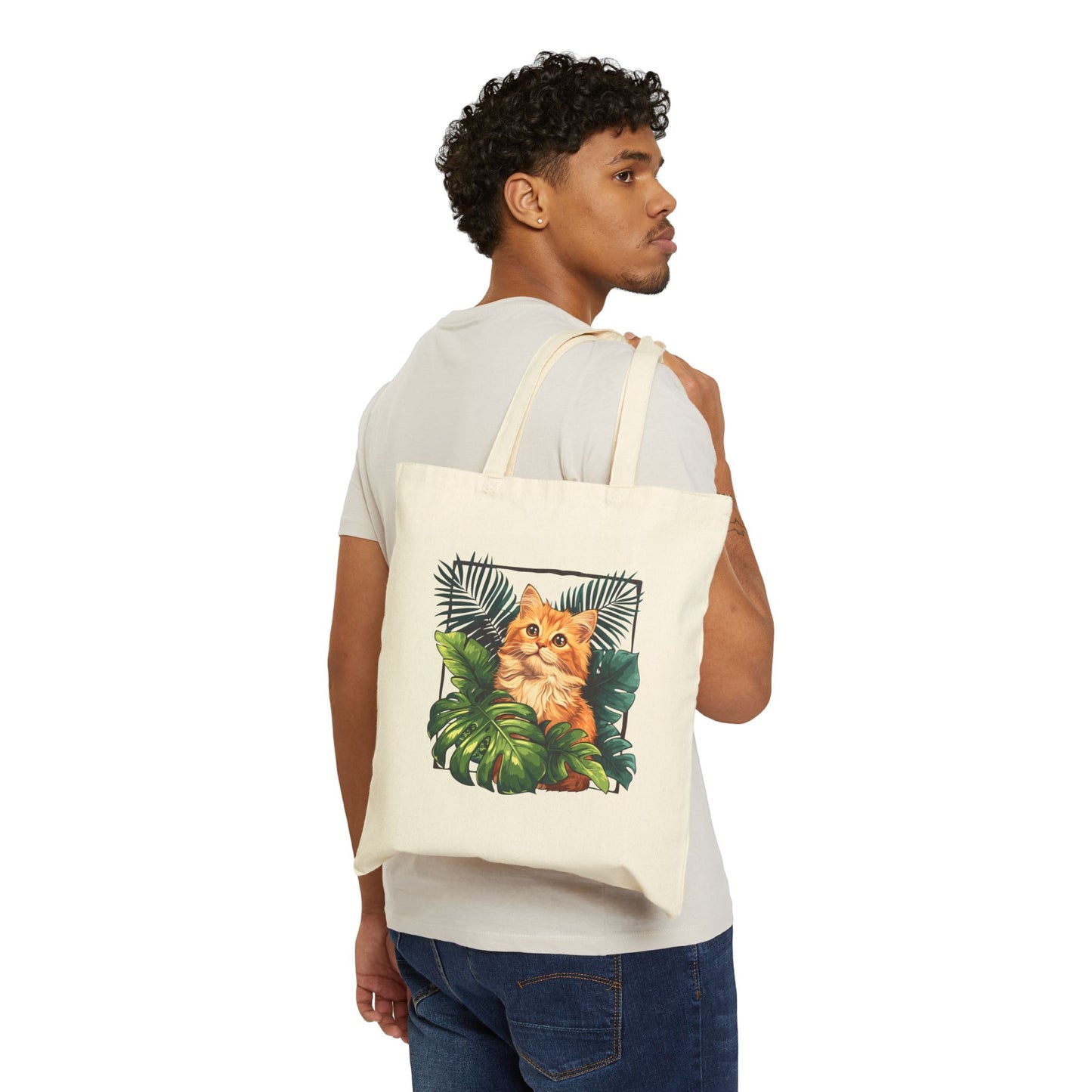 Monsteras And Cat - Cat Tote Bag