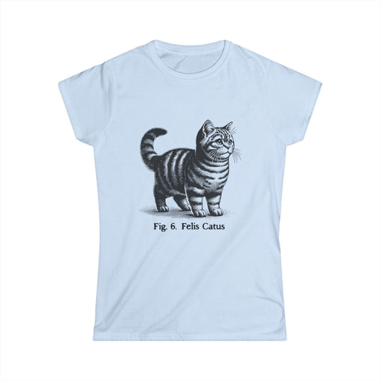 Cat Antique Scientific Drawing - Women's Cat Graphic Tees | Graphic T Shirts