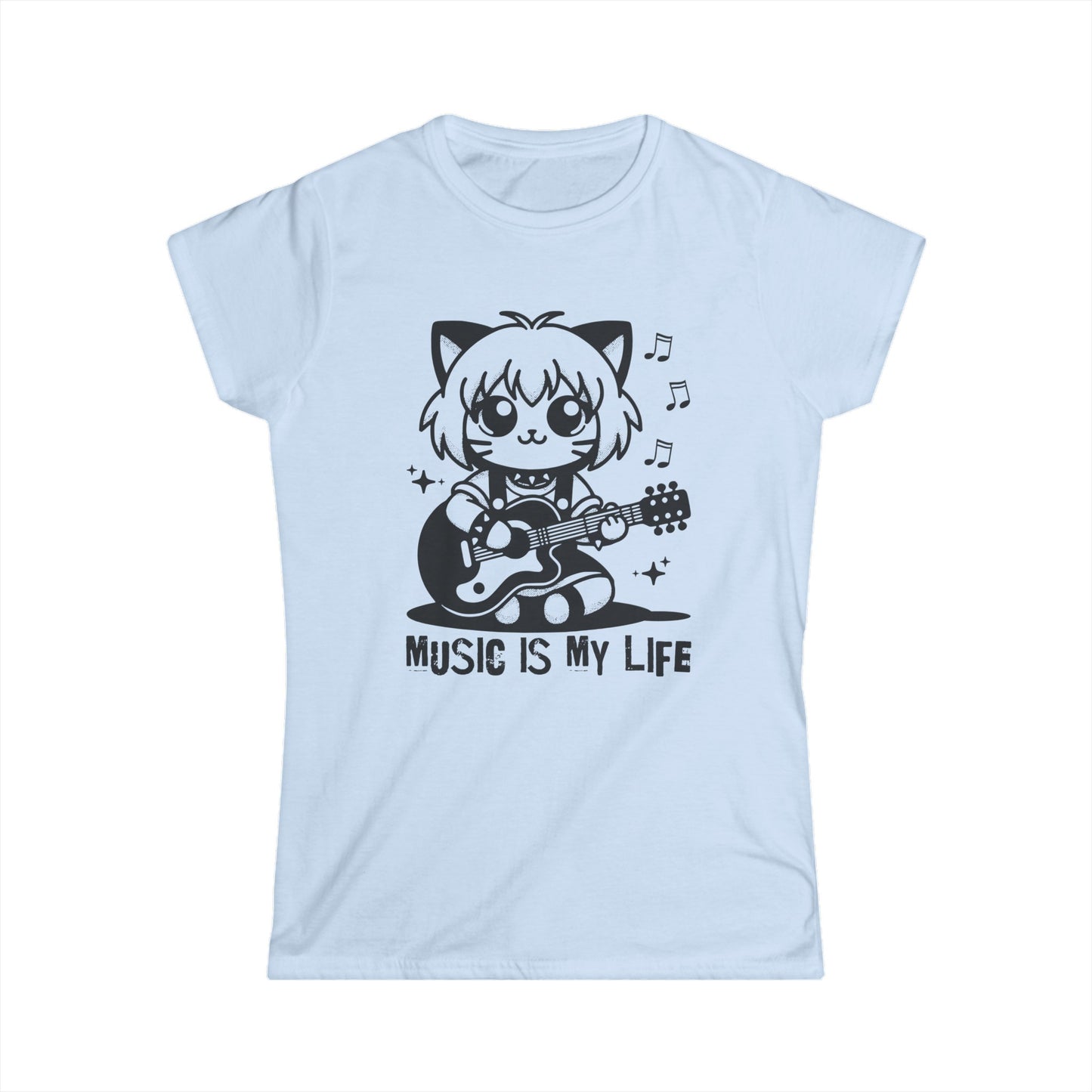 Music Is My Life - Women's Cat Graphic Tees | Graphic T Shirts