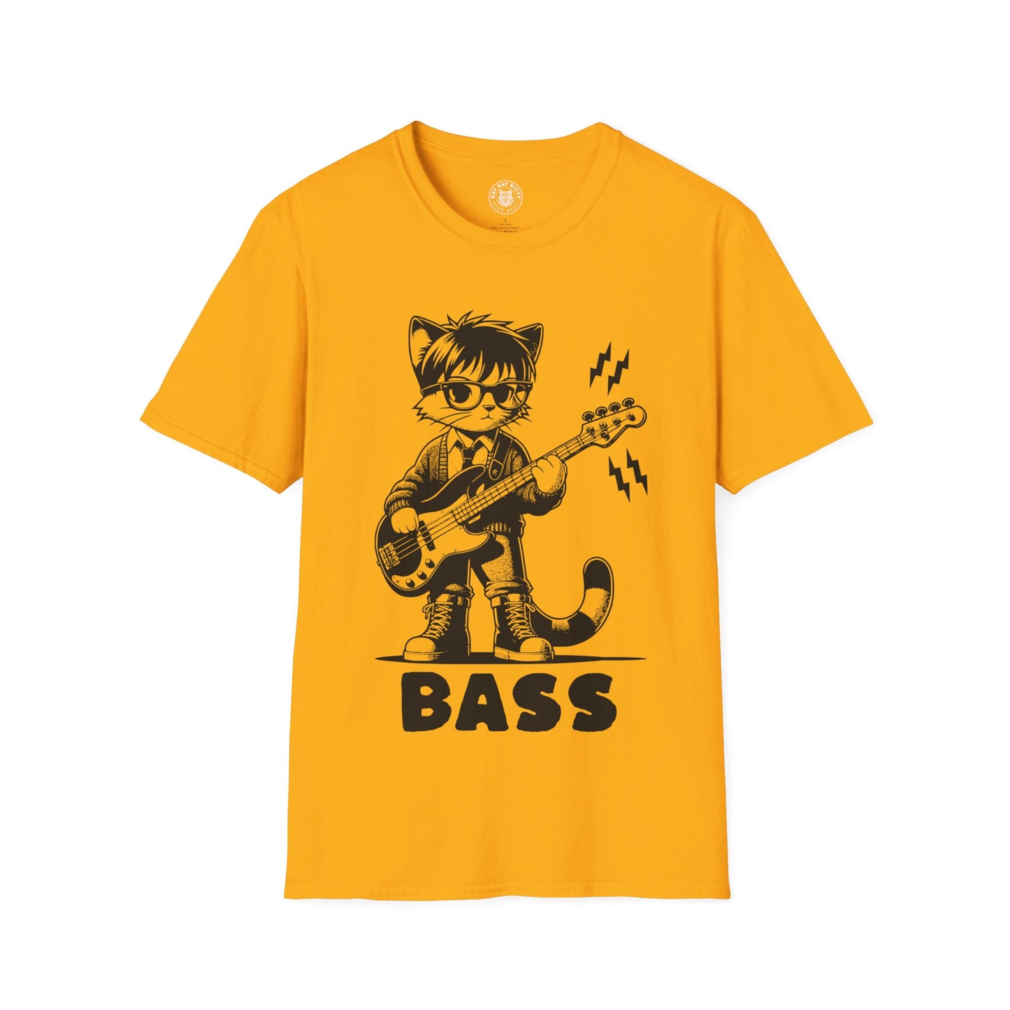 Bass Cat - Unisex Cat Graphic Tees | Graphic T Shirts