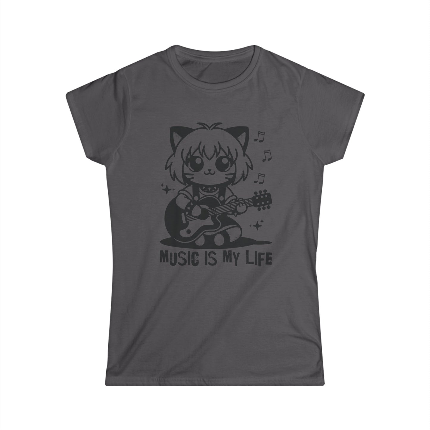 Music Is My Life - Women's Cat Graphic Tees | Graphic T Shirts