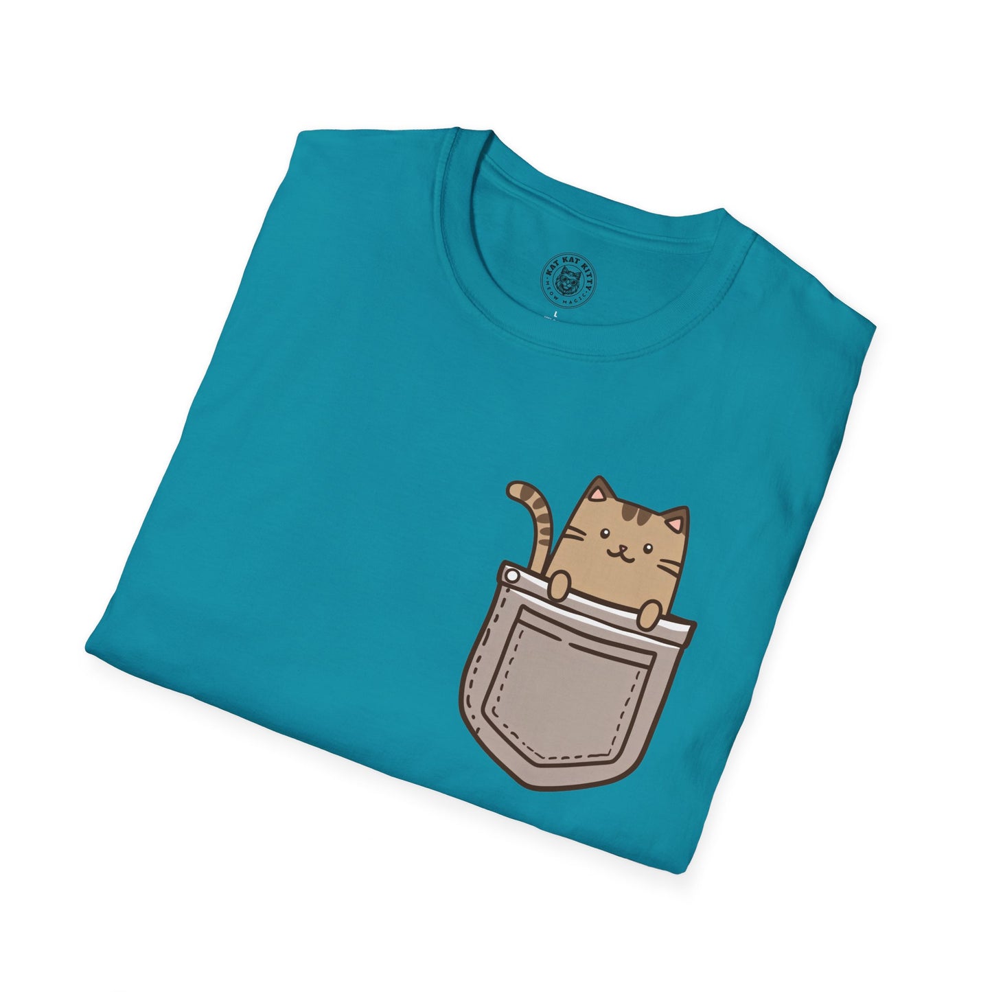 Cat In Pocket 2 - Unisex Cat Graphic Tees | Graphic T Shirts