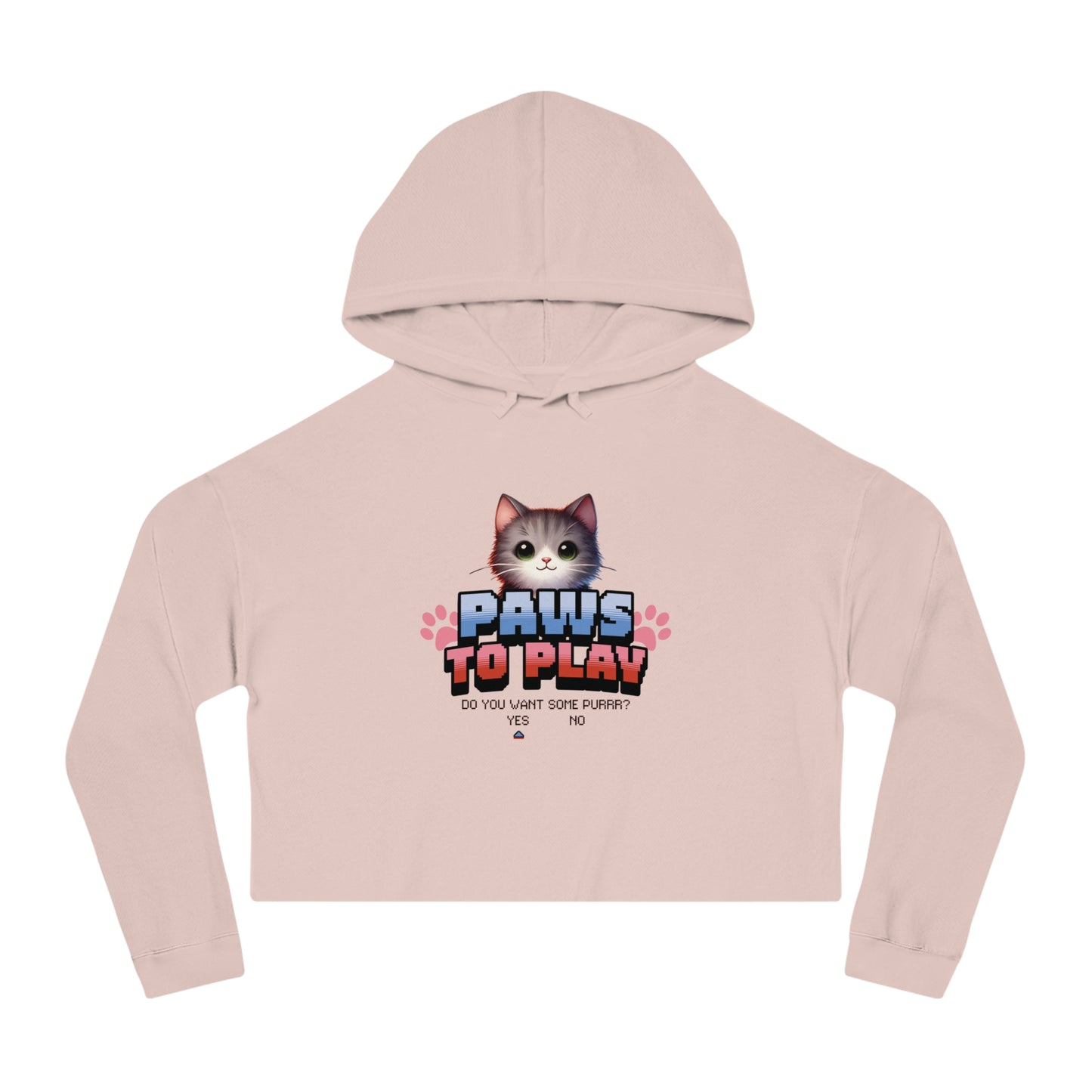 Gamer Cat - Women’s Cropped Hooded Sweatshirt