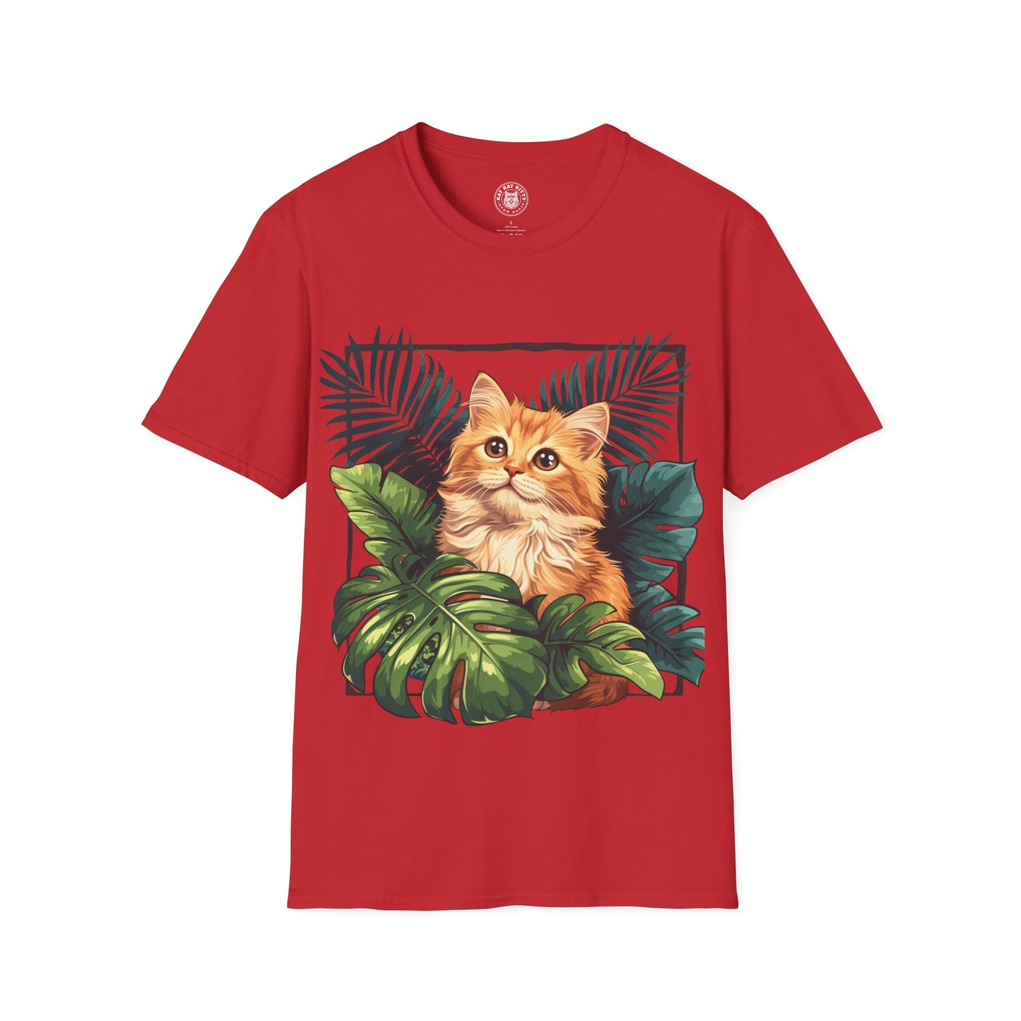 Monsteras And  Cat - Unisex Cat Graphic Tees | Graphic T Shirts