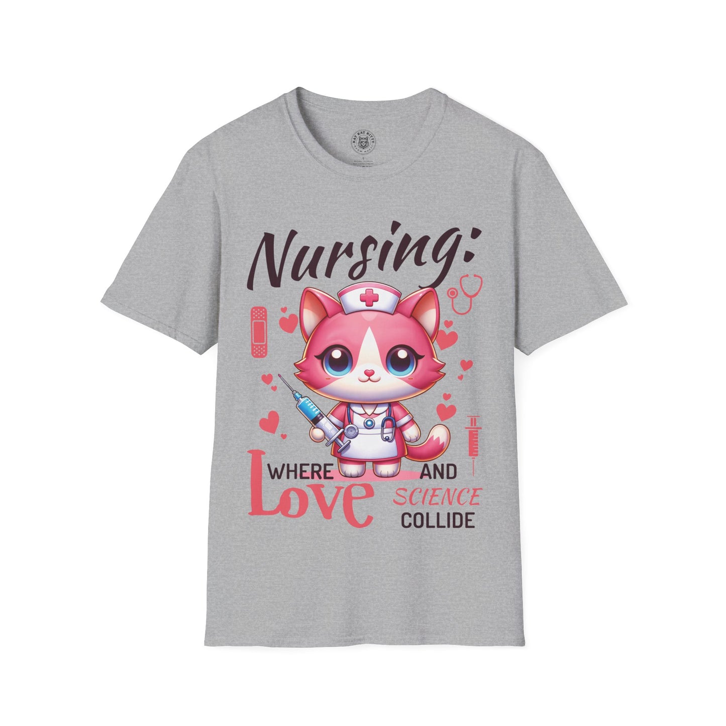 Nursing Cat - Unisex Cat Graphic Tees | Graphic T Shirts