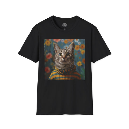 Portrait of a Cat in a Sweater - Unisex Cat Graphic Tees | Graphic T Shirts