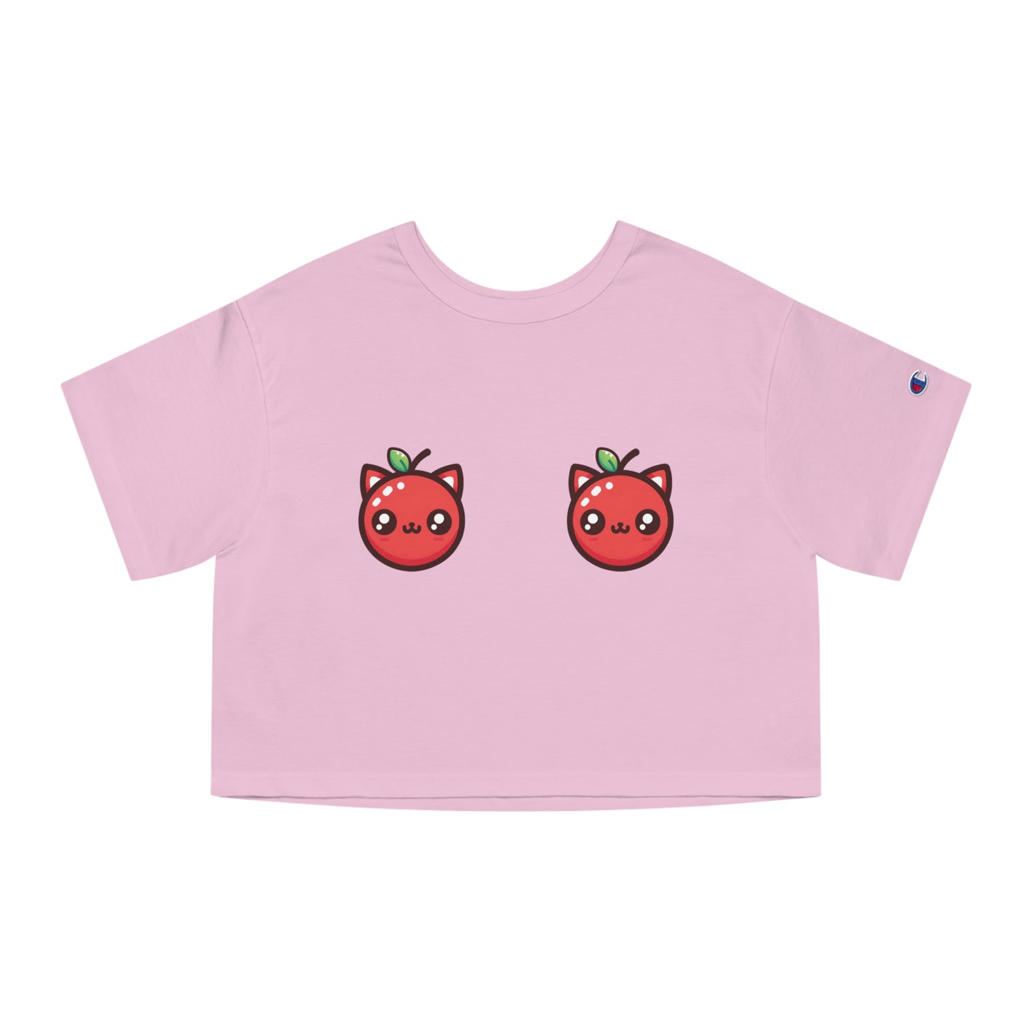 Cherries Cat Tiddies - Champion® Women's Heritage Cropped T-Shirt