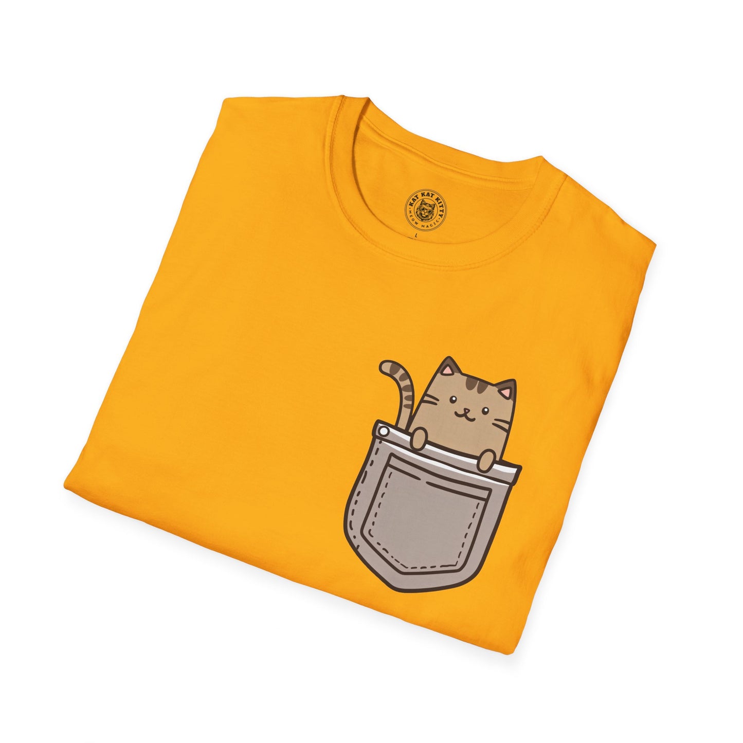 Cat In Pocket 2 - Unisex Cat Graphic Tees | Graphic T Shirts