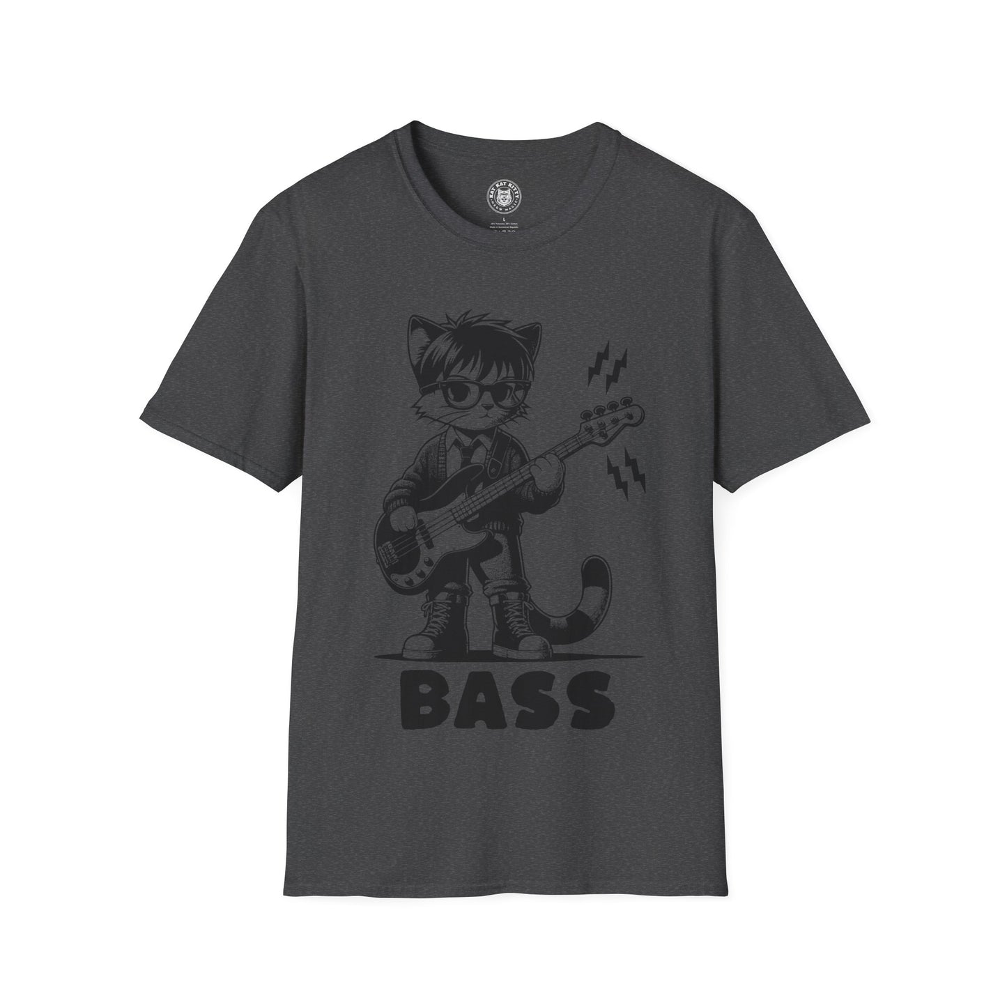 Bass Cat - Unisex Cat Graphic Tees | Graphic T Shirts