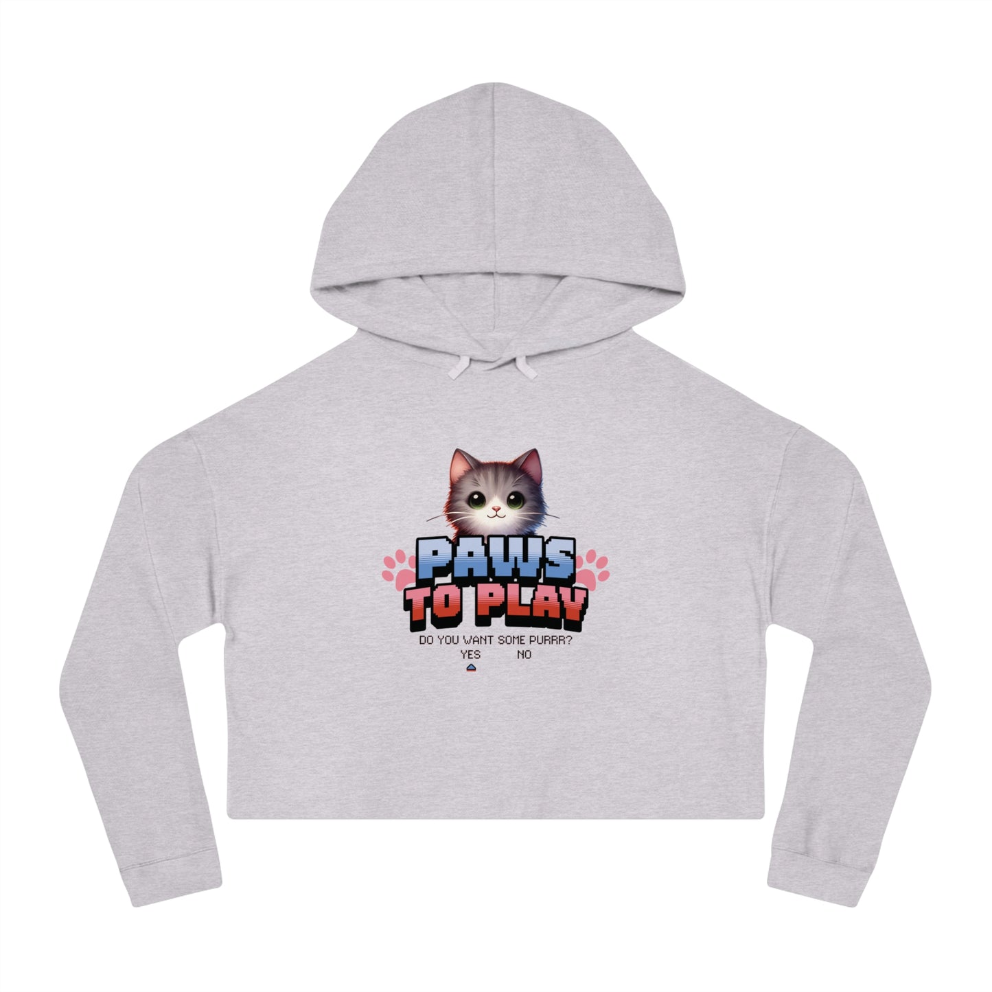 Gamer Cat - Women’s Cropped Hooded Sweatshirt