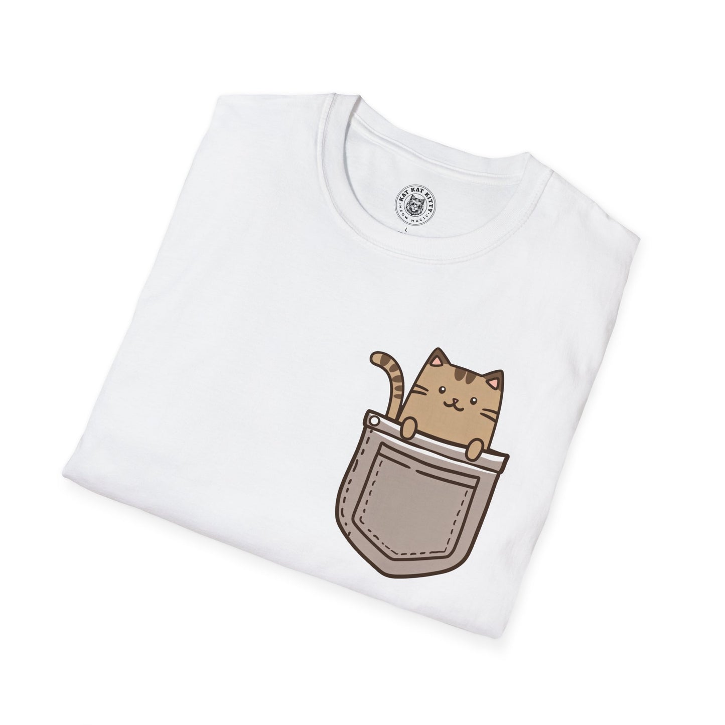 Cat In Pocket 2 - Unisex Cat Graphic Tees | Graphic T Shirts