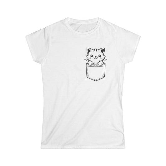 Cat In Pocket 1 - Women's Cat Graphic Tees | Graphic T Shirts