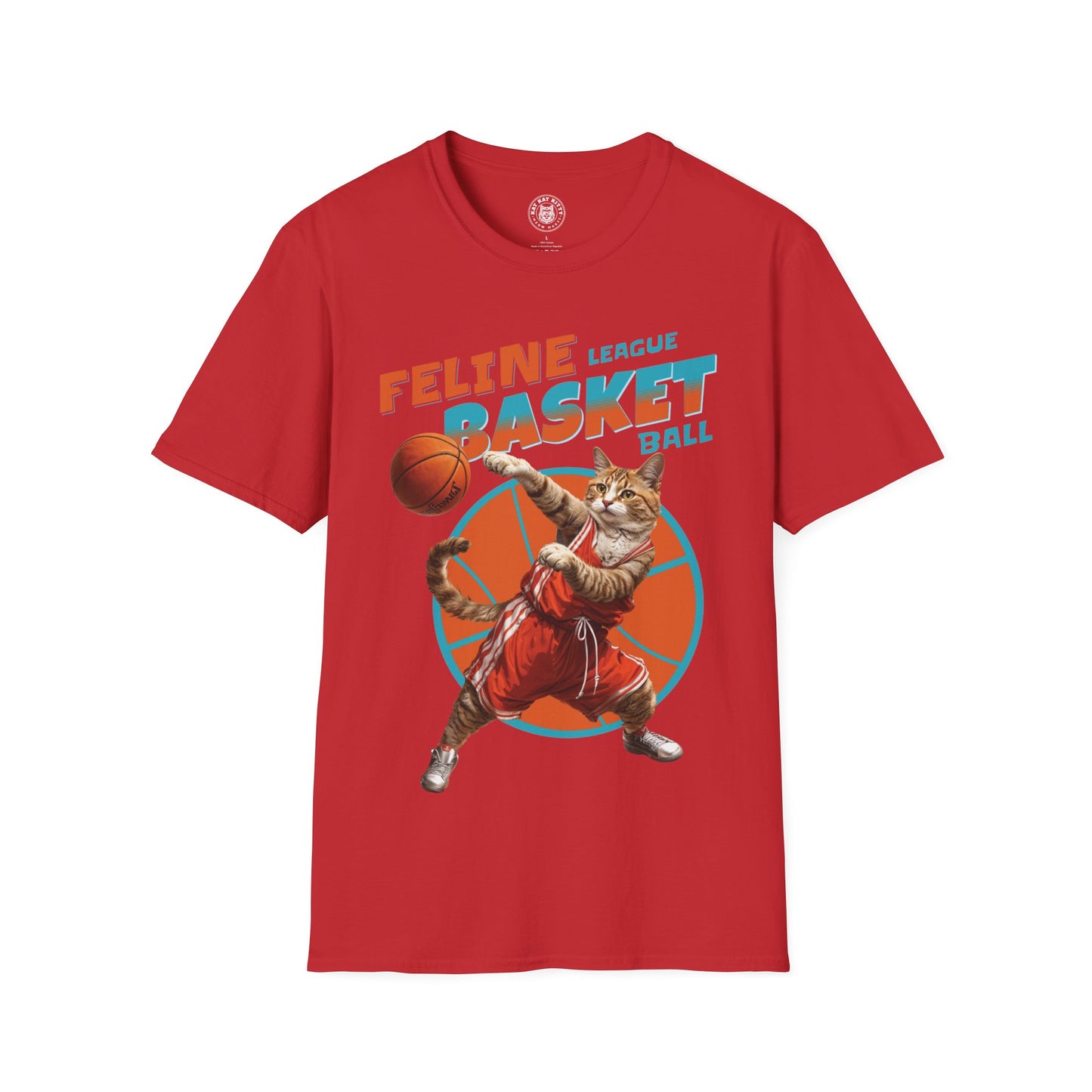 Feline Basketball - Unisex Cat Graphic Tees | Graphic T Shirts