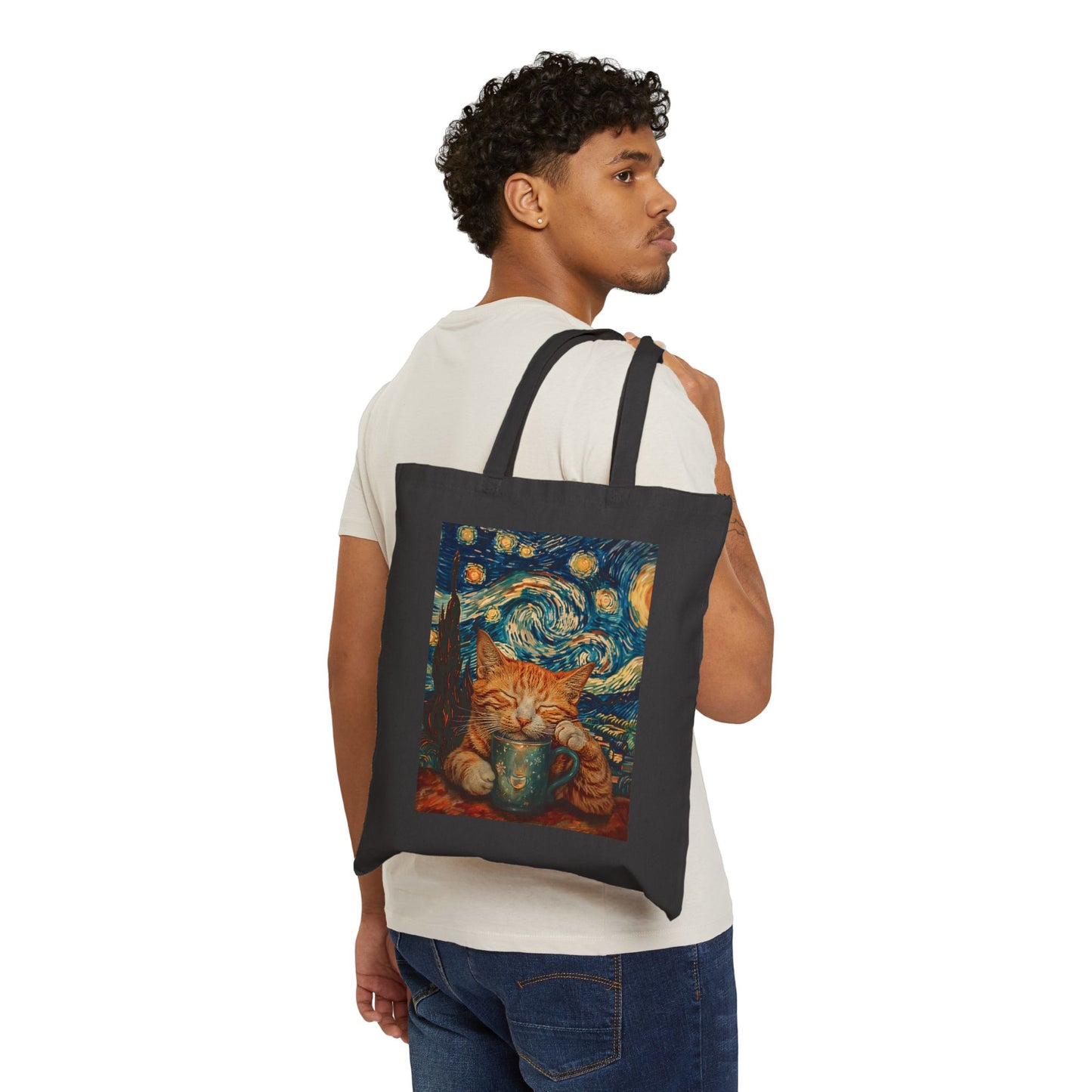 The Starry Night Cat - Cat Tote Bag