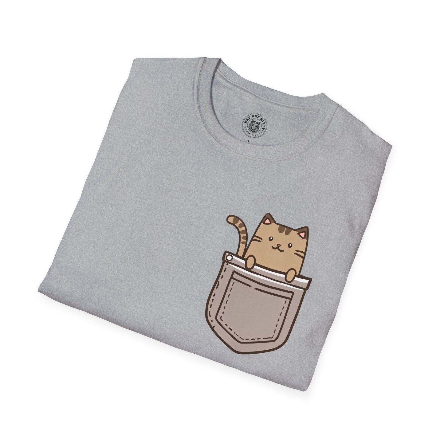 Cat In Pocket 2 - Unisex Cat Graphic Tees | Graphic T Shirts