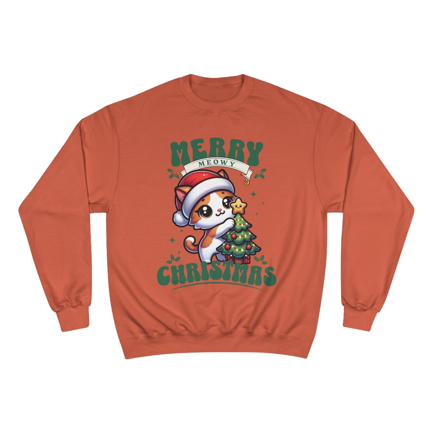 Merry Meowy Christmas - Champion® Cat Sweatshirt