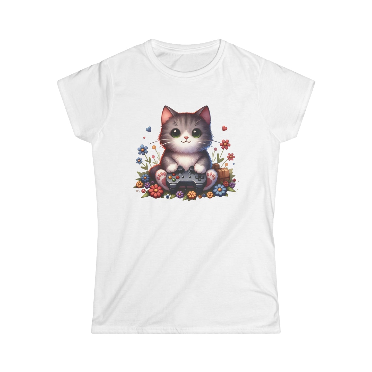 Gamer Cat - Women's Cat Graphic Tees | Graphic T Shirts