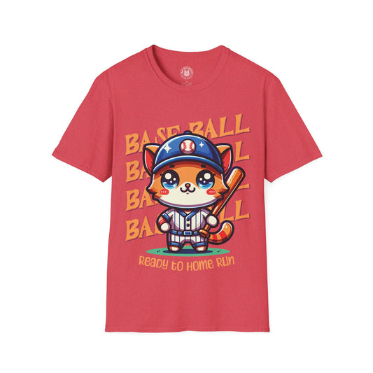 Baseball Cat - Unisex Cat Graphic Tees | Graphic T Shirts