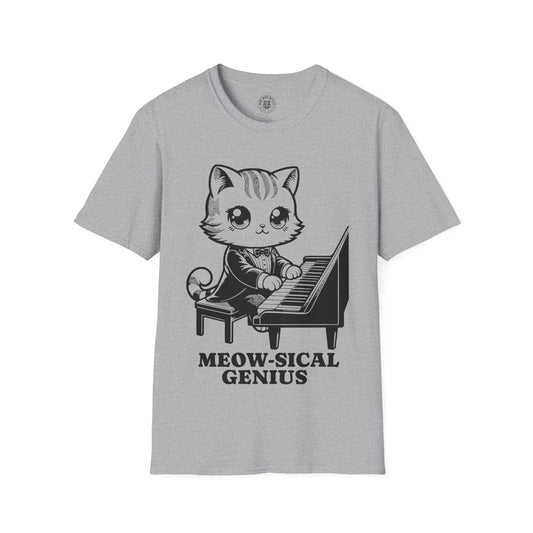 Meow-sical Genious - Unisex Cat Graphic Tees | Graphic T Shirts