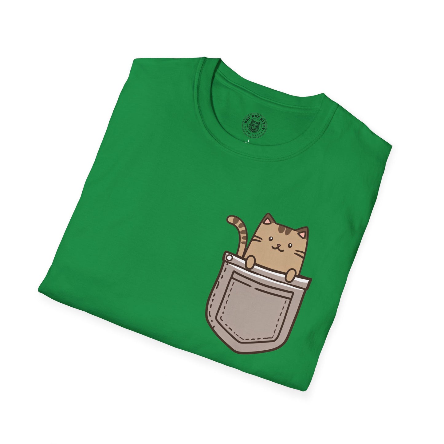 Cat In Pocket 2 - Unisex Cat Graphic Tees | Graphic T Shirts