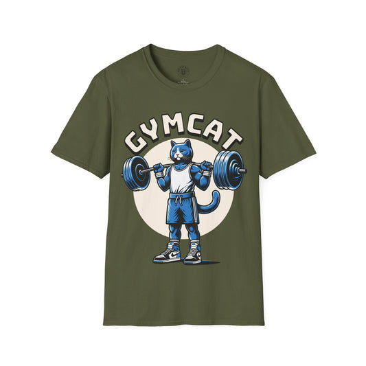 Gymcat Blue Cat - Unisex Cat Graphic Tees | Graphic T Shirts