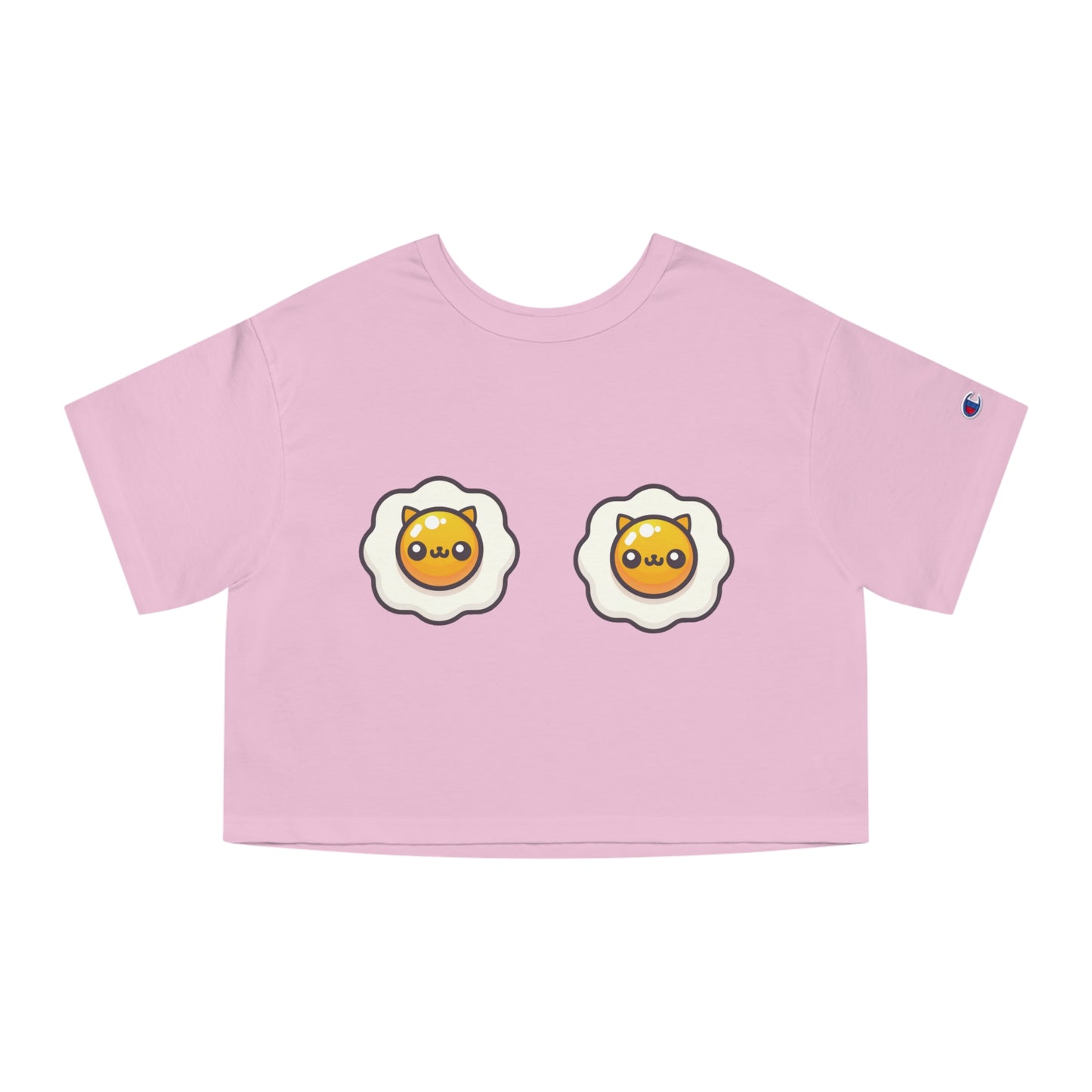 Sunny Side Cat Tiddies - Champion® Women's Heritage Cropped T-Shirt