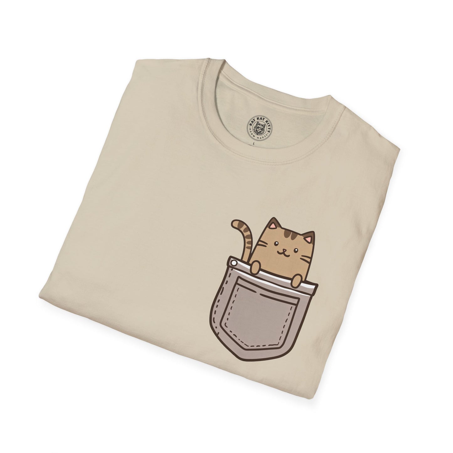 Cat In Pocket 2 - Unisex Cat Graphic Tees | Graphic T Shirts