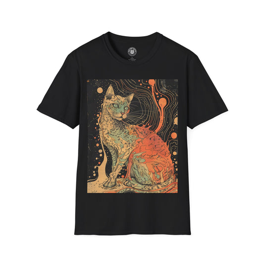 Illustration Stoner Doom Cat - Unisex Cat Graphic Tees | Graphic T Shirts