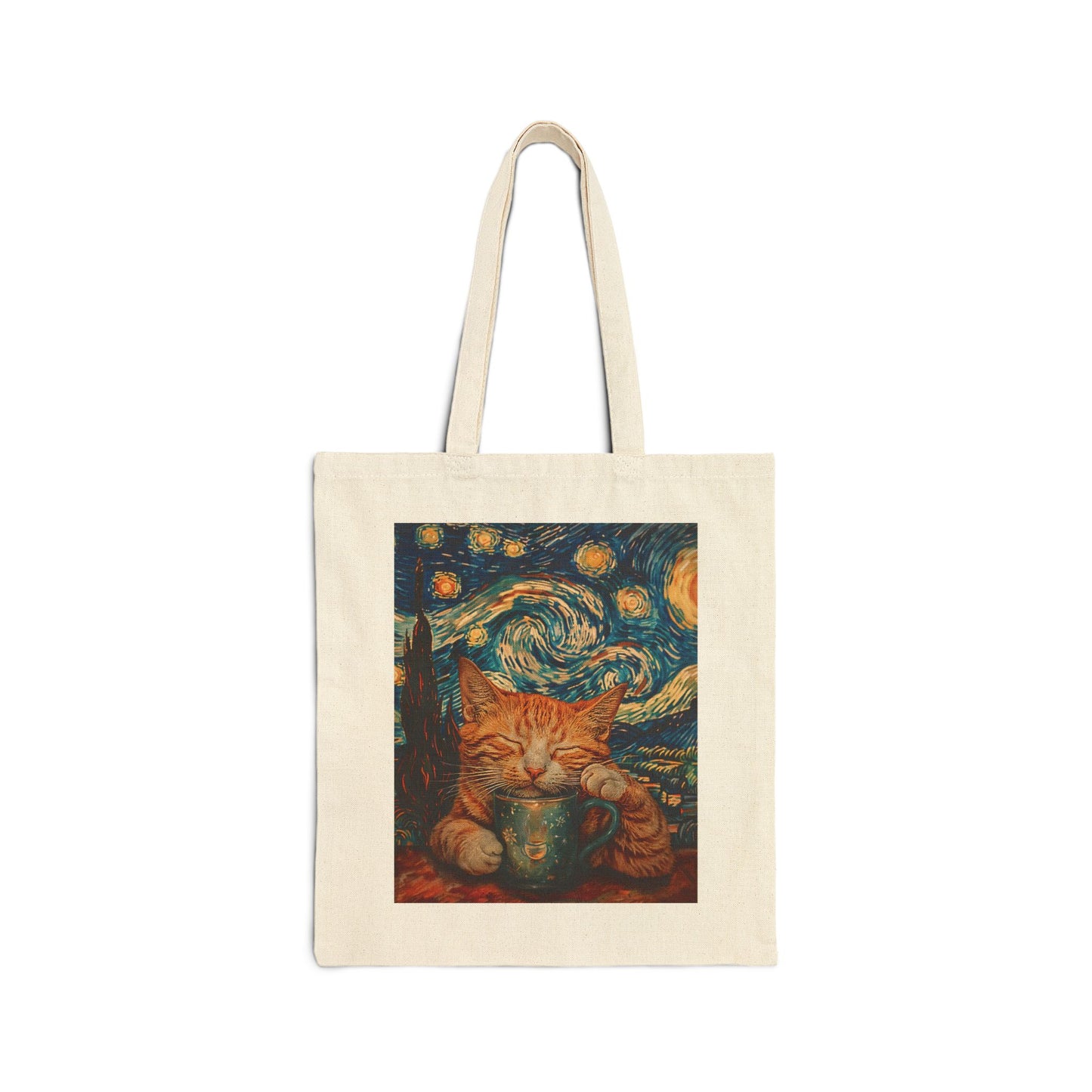 The Starry Night Cat - Cat Tote Bag