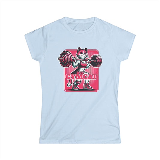 Gymcat Pink Cat - Women's Cat Graphic Tees | Graphic T Shirts