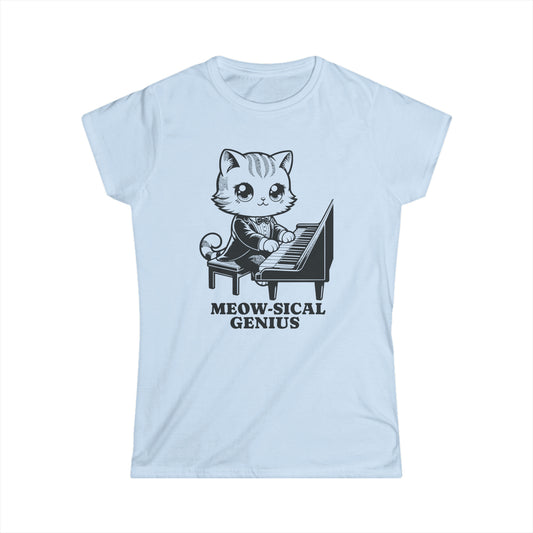 Meow-sical Genious - Women's Cat Graphic Tees | Graphic T Shirts