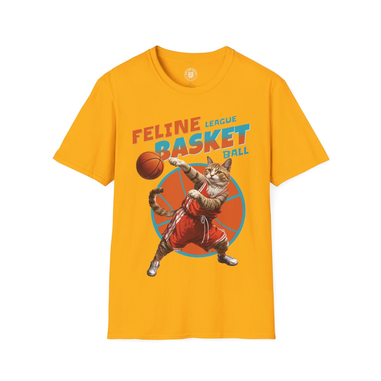 Feline Basketball - Unisex Cat Graphic Tees | Graphic T Shirts